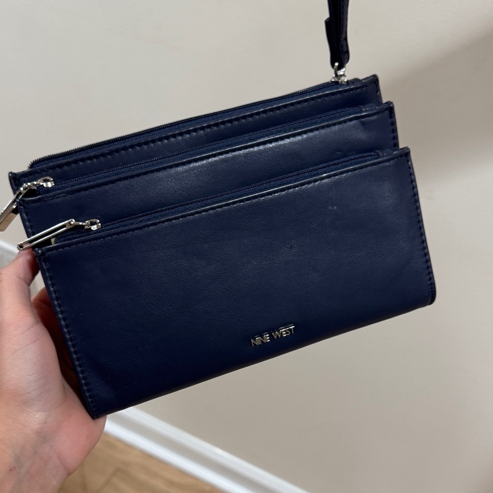 Nine West Dark Blue Clutch Wristlet